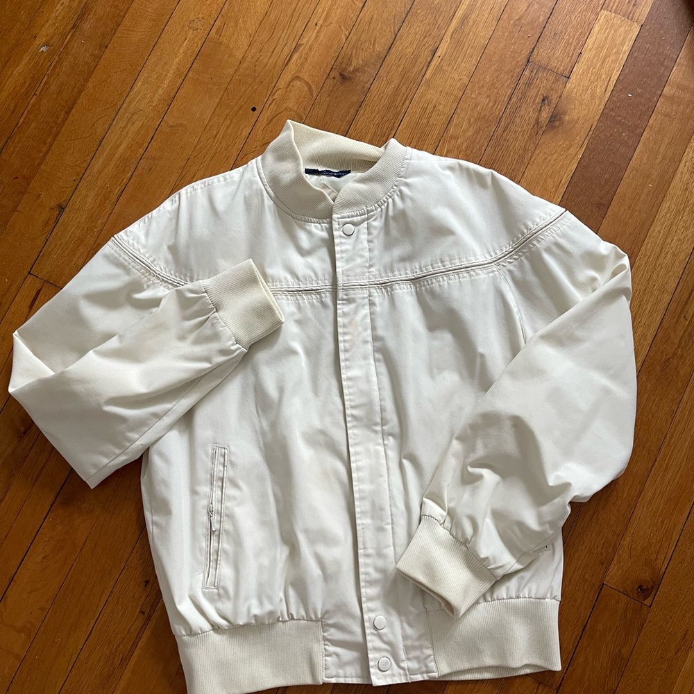 Men's Cream Bomber Jacket